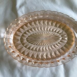 Pink Depression Oval  Serving dish